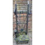 Sack lifting barrow maker T Rushby South Ruskington & a set of scales
