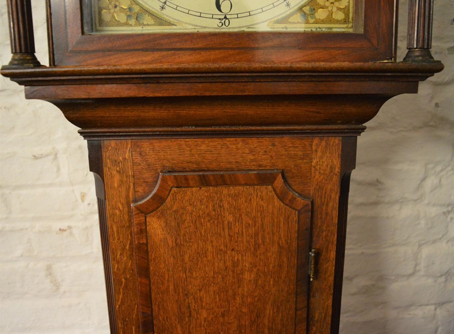 Early Victorian 8 day longcase clock maker John Pearson Louth in a mixed wood case with painted dial - Bild 7 aus 8