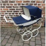 Silver Cross doll's pram with fleur de lis decoration