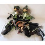 4 collectable witch dolls