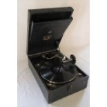 His Masters Voice portable gramophone