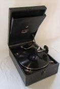 His Masters Voice portable gramophone