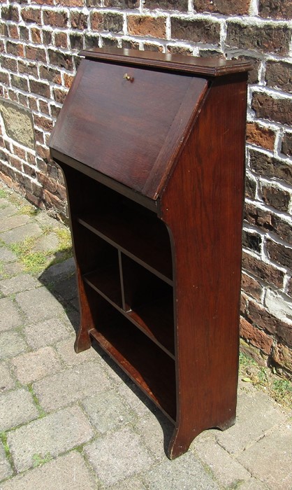 Small early 20th century oak bureau bookcase H 99 cm L 61 cm - Bild 2 aus 3