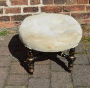 Victorian ebonised foot stool