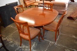Selva Italian draw leaf dining table extending to 160cm by 120cm & 4 chairs