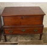 Reproduction Georgian mahogany chest on stand H 73 cm L 90 cm D 51 cm