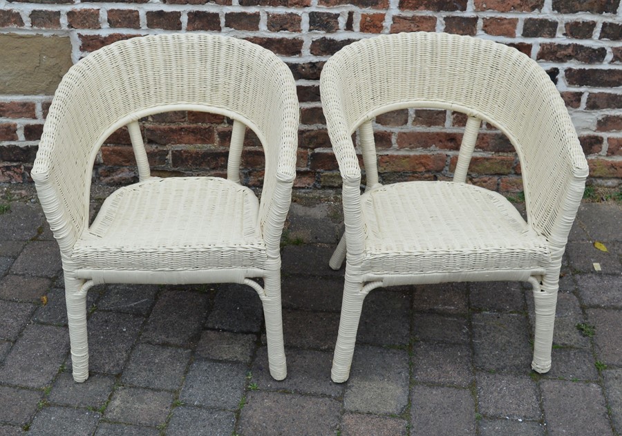 Pair of Lloyd Loom style chairs