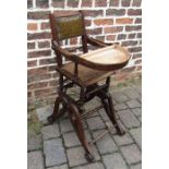 Victorian metamorphic child's high chair H 93 cm