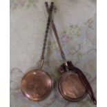 2 copper warming pans