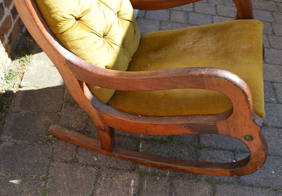 Victorian rocking chair (repaired) and a tub chair - Bild 3 aus 3