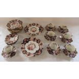 Shelley 'Late Foley' part tea service rd 118301 and 115510 pattern 6075 consisting of 7 cups and