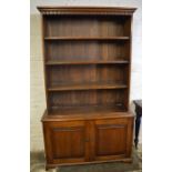 Oak bookcase on cabinet H 195 cm L 115 cm