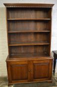 Oak bookcase on cabinet H 195 cm L 115 cm