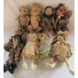 8 Daria Sikora OOAK handmade dolls/angels (primitive dolls)