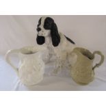 Large Leonardo collection spaniel dog H 35 cm, reproduction Minton 18th century Staffordshire