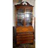 Edwardian bureau bookcase H 224 cm L 92 cm