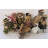 10 Daria Sikora OOAK handmade animals inc butterflies, birds and penguin (primitive dolls)