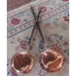 2 copper bed pans