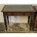 Victorian mahogany writing table, maker T Willson 68 Great Queen Street London
