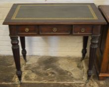 Victorian mahogany writing table, maker T Willson 68 Great Queen Street London