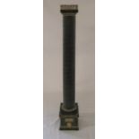 Italian bronze and brass model of Trajan's column (missing top figure and marble base) H 69 cm