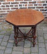 Victorian octagonal occasional table D 74 cm