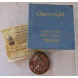 HMS Victory copper chart weight / paperweight D 6 cm