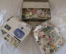 Assorted stamps (over 400g) and 3 FDCs