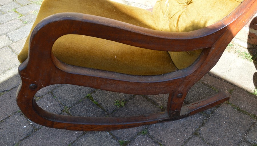 Victorian rocking chair (repaired) and a tub chair - Bild 2 aus 3