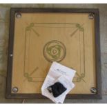 Oriental board game - Karom complete with instructions and balls 81 cm x 81 cm