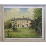 Clive Browne (1901-1991) framed oil on canvas 'The old vicarage, Cabourne' January 1978 58.5 cm x