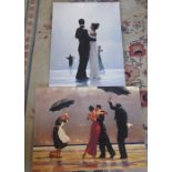 2 large canvas prints by Jack Vettriano 60 cm x 80 cm