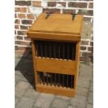 Light oak log storage box H 75.5 cm