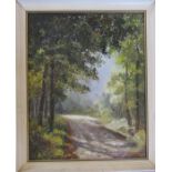 Framed oil painting 'Summer contrasts' by Alex Jennings 58 cm x 47.5 cm (size including frame)