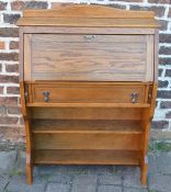 Early 20th century oak bureau bookcase