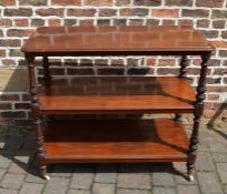 Victorian mahogany 3 tier buffet / dumb waiter H 97 cm L 102 cm D 56 cm