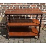 Victorian mahogany 3 tier buffet / dumb waiter H 97 cm L 102 cm D 56 cm