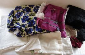 Assorted vintage dresses, accessories and linen