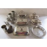 Various silver plate inc tureens