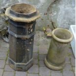 2 chimney pots