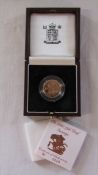 Royal Mint 1990 gold proof sovereign no 3619