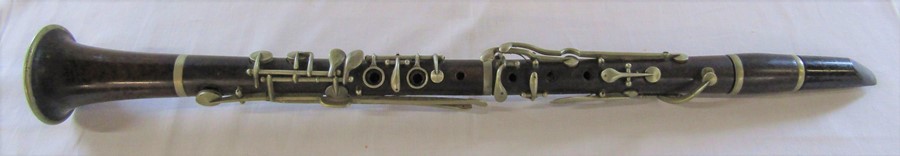 J F Beeson London wooden clarinet L 64 cm