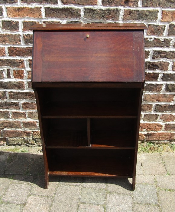 Small early 20th century oak bureau bookcase H 99 cm L 61 cm