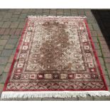 Red ground rug 168 cm x 122 cm