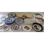 Various ceramics inc Quimper, Alfred Meakin and Minton