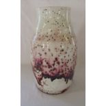 Large Ruskin high fired pottery vase dated 1927 H 39 cm. General inspection of this piece has