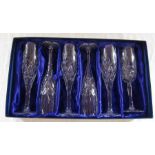 Boxed set of St Andrews champagne flutes H 22 cm