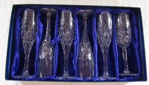 Boxed set of St Andrews champagne flutes H 22 cm