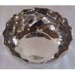 Continental silver hammered bowl (possibly Italian) D 14 cm H 6 cm weight 5.41 ozt