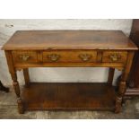 Reproduction Georgian oak serving table L 116 cm D 49 cm H 80 cm